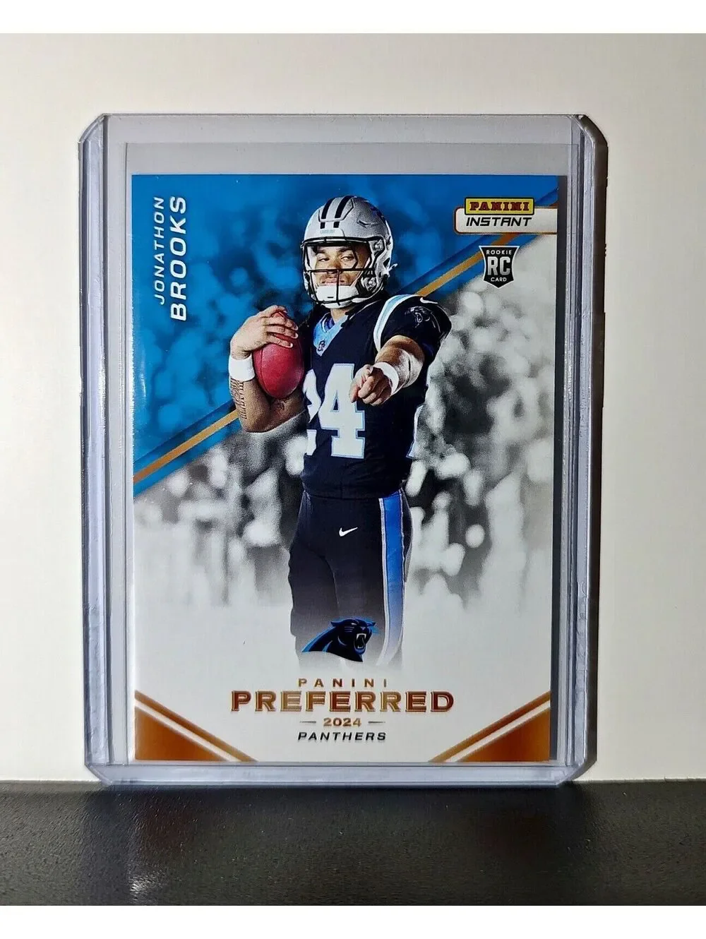 Jonathon Brooks 2024 Panini Preferred NFL #15 Rookie Card Panthers 1/335